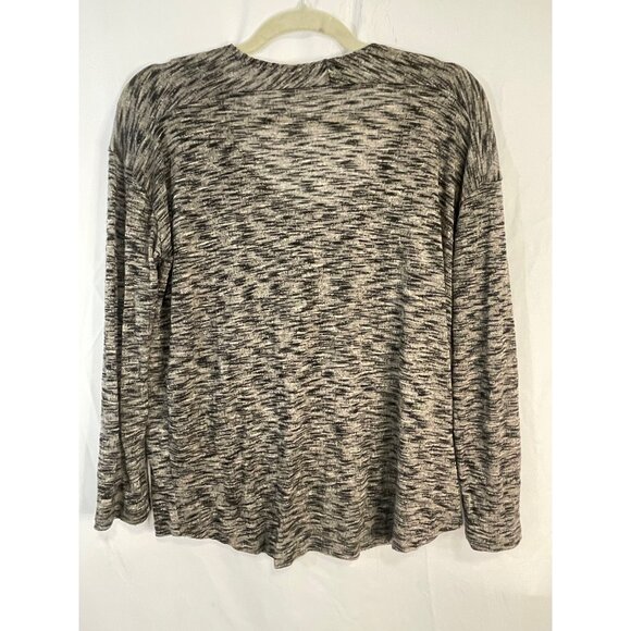 Honeydew 3/4 sleeve shirt stripes high low rayon blend black grey medium READ - Picture 5 of 5